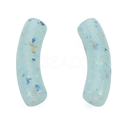Marbled Stone Style Opaque Acrylic Beads X-OACR-G009-04A-1