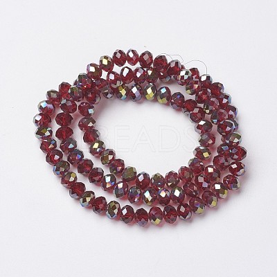 Electroplate Transparent Glass Beads Strands LS-EGLA-A034-T4mm-S14-1