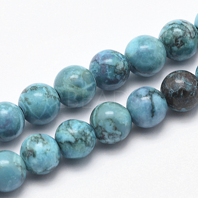 Natural Marble Beads Strands X-G-K211-8mm-E-1