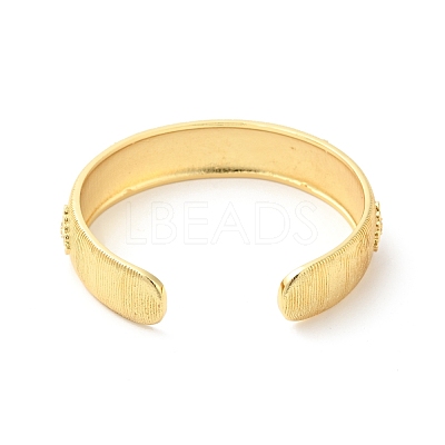 Clear Cubic Zirconia Rhombus Open Cuff Bangle BJEW-G652-03G-1