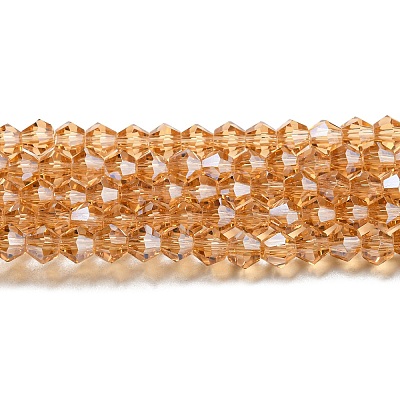 Transparent Electroplate Glass Beads Strands EGLA-A039-T4mm-A18-1