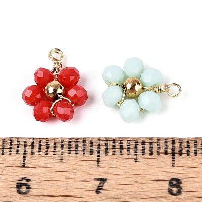 Glass with 304 Stainless Steel Pendants GLAA-T028-13M-1