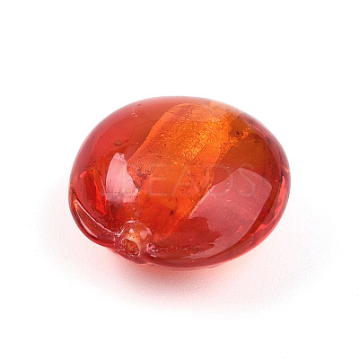 Handmade Silver Foil Glass Beads SLF15mmY-03-1
