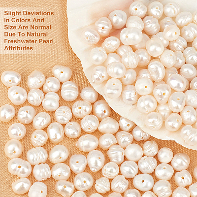 2 Strands Grade B Natural Cultured Freshwater Pearl Beads Strands PEAR-BBC0001-06-1