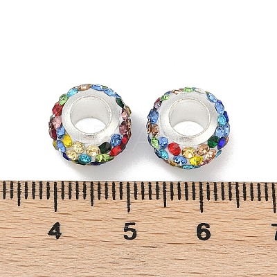 Alloy Rhinestone Clay Pave Beads ALRI-D300-03S-05-1