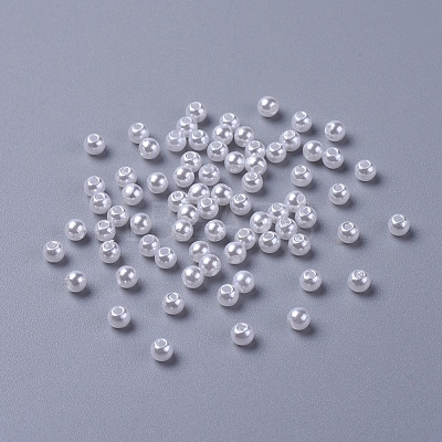 Imitated Pearl Acrylic Beads PACR-4D-1-1