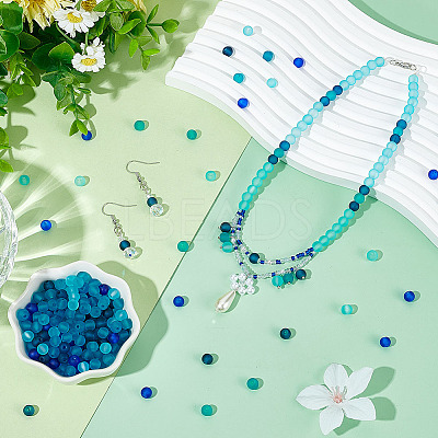 5 Colors Transparent Glass Beads Sets FGLA-PH0001-11A-01-1