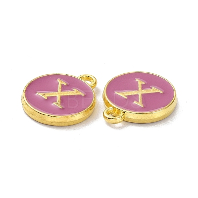 Golden Plated Alloy Enamel Charms ENAM-XCP0001-13X-1