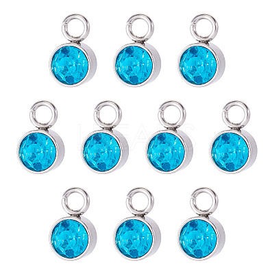10Pcs Glass Rhinestone Charms STAS-TA0003-26K-1
