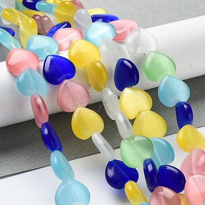 Cat Eye Glass Bead Strands X-CE-R010-11-1