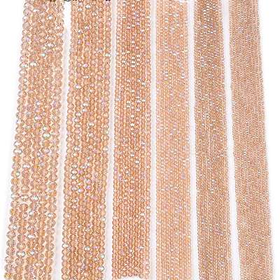 Electroplate Glass Beads Strands EGLA-A044-T3mm-L20-1