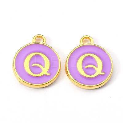 Golden Plated Alloy Enamel Charms ENAM-S118-10Q-1