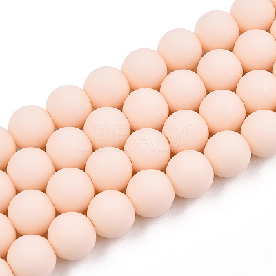 Opaque Glass Beads Strands GLAA-T032-P8mm-MD09-1