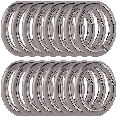 20Pcs Zinc Alloy Spring Gate Rings FIND-SP0004-30B-1