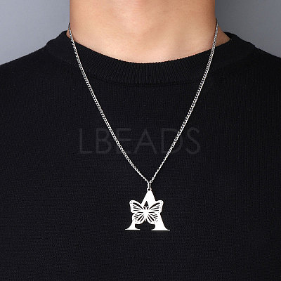201 Stainless Steel Necklaces NJEW-Q336-01I-P-1