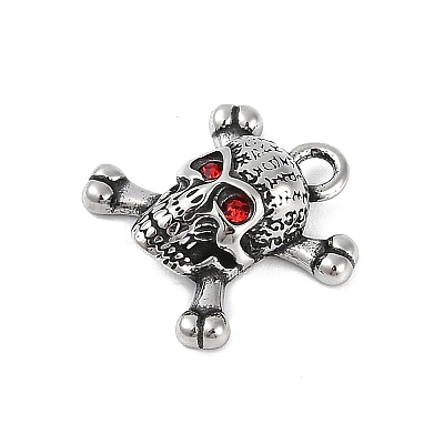 316 Surgical Stainless Steel Micro Pave Cubic Zirconia Pendants STAS-G349-40AS-1