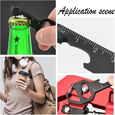4Pcs 2 Color 3cr13 Stainless Steel Bottle Opener KEYC-AR0001-11-1