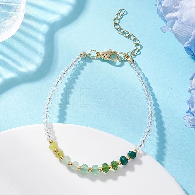 Dyed Natural Malaysia Jade & Glass Beaded Bracelets for Women BJEW-JB13076-03-1