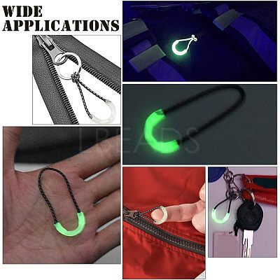 30Pcs Luminous Plastic Zipper Pulls FIND-CA0005-31-1