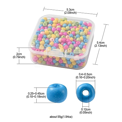 55G 6/0 Baking Paint Glass Seed Beads SEED-FS0001-01-1