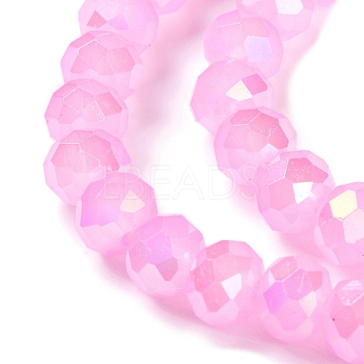 Baking Electroplate Glass Beads Strands LS-DGLA-A039-J6MM-B09-1
