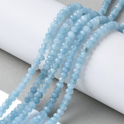 Dyed Natural Malaysia Jade Rondelle Beads Strands G-E316-2x4mm-64-1
