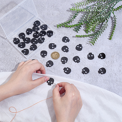 60Pcs Acrylic Buttons BUTT-PH0001-59A-02-1