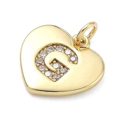 Brass Micro Pave Clear Cubic Zirconia Pendants KK-D229-01G-07-1