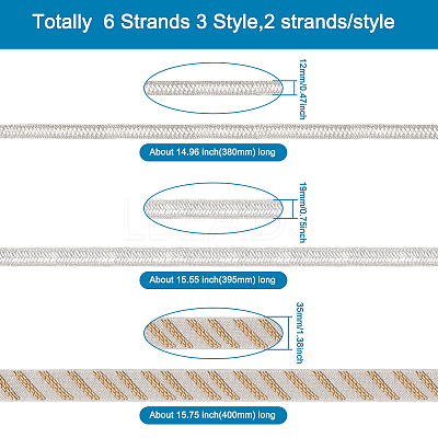 6 Strands 3 Style Glitter Hotfix Rhinestone DIY-BY0001-20-1