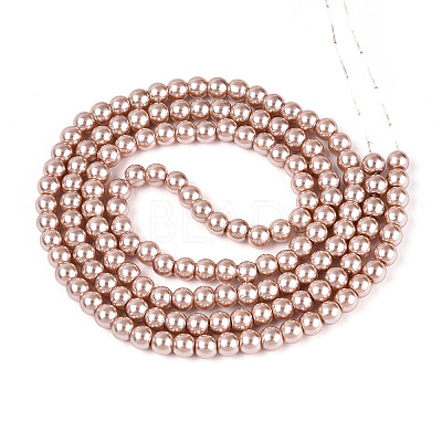 Baking Paint Pearlized Glass Pearl Round Bead Strands HY-Q003-6mm-11-A-1