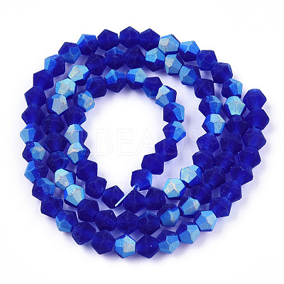 Imitate Austrian Crystal Bicone Frosted Glass Beads Strands EGLA-A039-T4mm-MB06-1