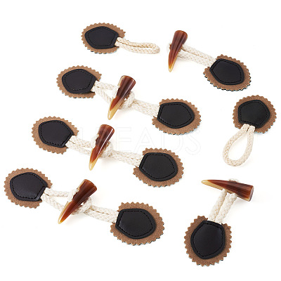5 Pairs Resin Buttons BUTT-TA0001-48A-1