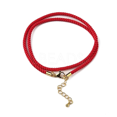 Nylon Milan Cord Necklace Making MAK-M028-01G-17-1