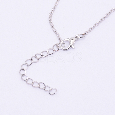 Alloy Rhinestone Pendants Necklaces NJEW-WH0007-02K-1
