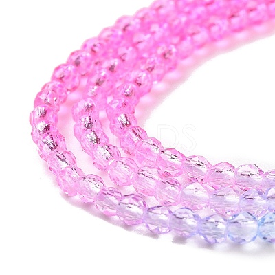 Transparent Gradient Color Glass Beads Strands LS-GLAA-G101-2mm-10-1