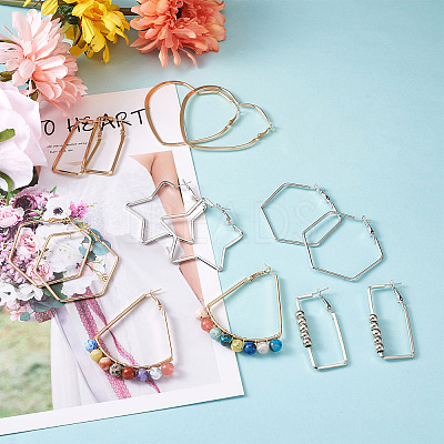 Iron Hoop Earrings EJEW-TA0010-07-1