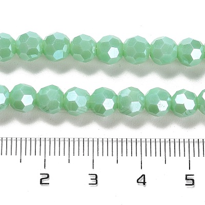 Electroplate Opaque Glass Beads Strands EGLA-A035-P6mm-A14-1