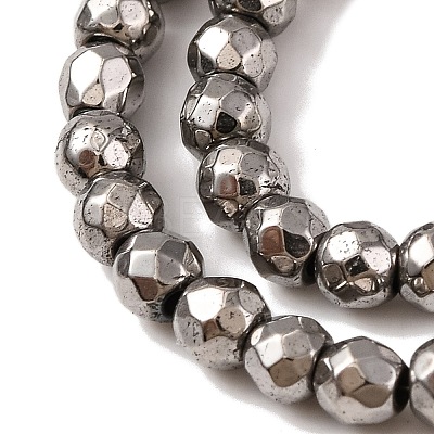 Electroplate Non-magnetic Synthetic Hematite Beads Strands G-J169B-3mm-07-1