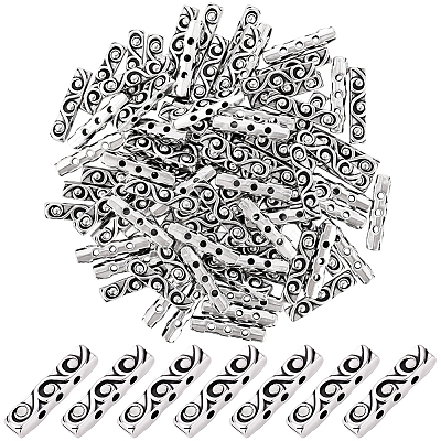 100Pcs Tibetan Style Alloy Spacer Bars FIND-SC0022-11-1