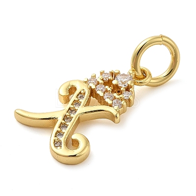 Brass Micro Pave Cubic Zirconia Pendants KK-M273-01G-X-1