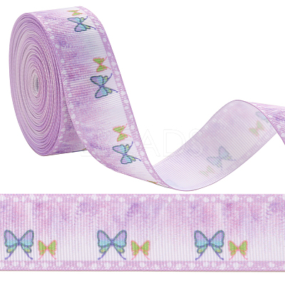 10 Yards Polyester Printed Grosgrain Ribbon OCOR-GF0002-36A-1