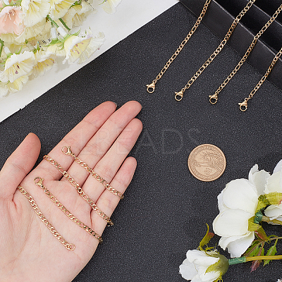 304 Stainless Steel Figaro Chain Necklaces STAS-UN0017-37G-1