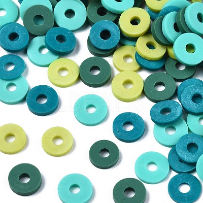Handmade Polymer Clay Beads Strands CLAY-R089-6mm-T02B-26-1