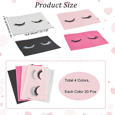 80Pcs 4 Colors EVA Zipper Stroage Bags ABAG-NB0001-61-1