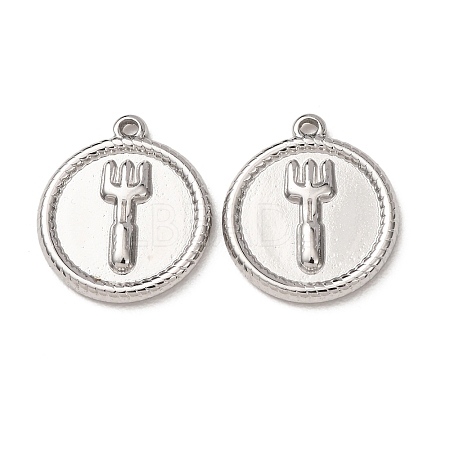 304 Stainless Steel Pendants STAS-K331-01F-S-1