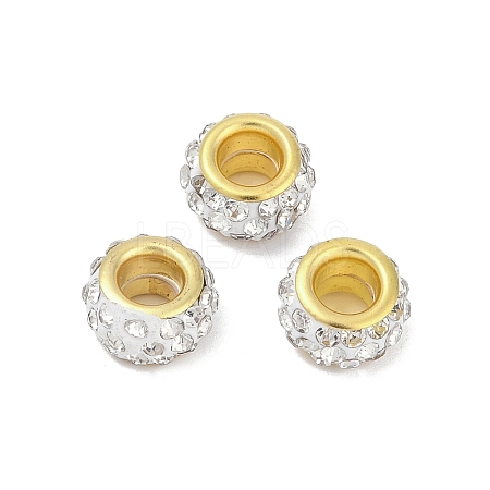 Alloy Rhinestone Clay Pave Beads ALRI-D300-04G-08-1