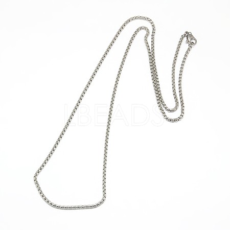 304 Stainless Steel Venetian Chain Necklace Making STAS-A028-N032P-1