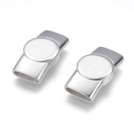 304 Stainless Steel Magnetic Clasps X-STAS-G143-66P-1