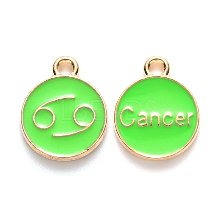 Alloy Enamel Pendants X-ENAM-S124-01A-06D-1