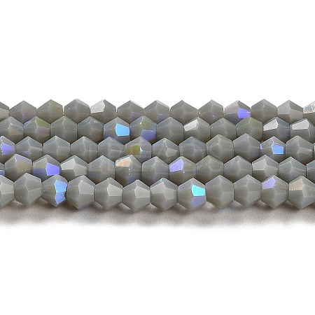 Opaque Solid Color Imitation Jade Glass Beads Strands EGLA-A039-P4mm-L14-1